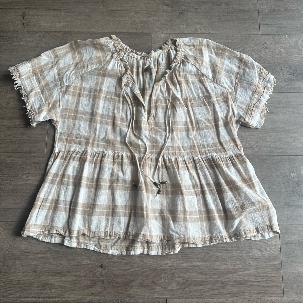 EUC Pilcro & the letterpress The Bette Babydoll Blouse - size medium
